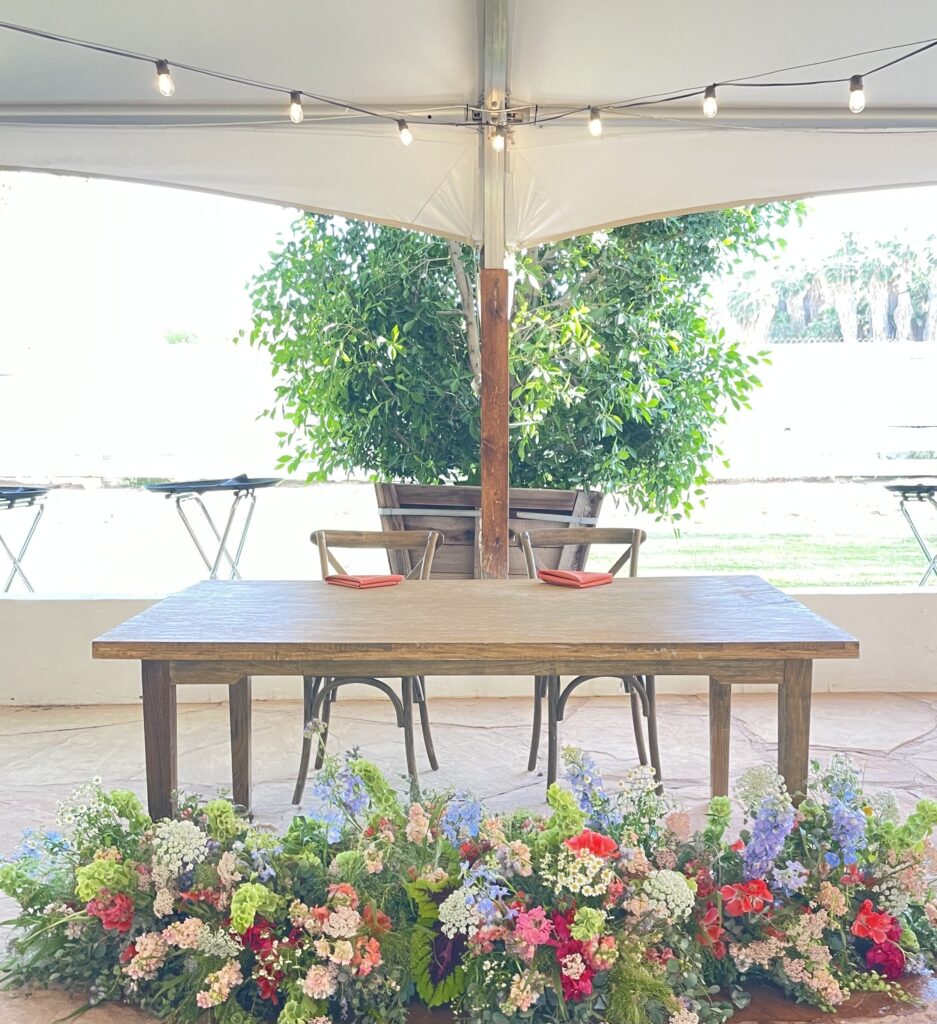 May Flowers Sweetheart Table